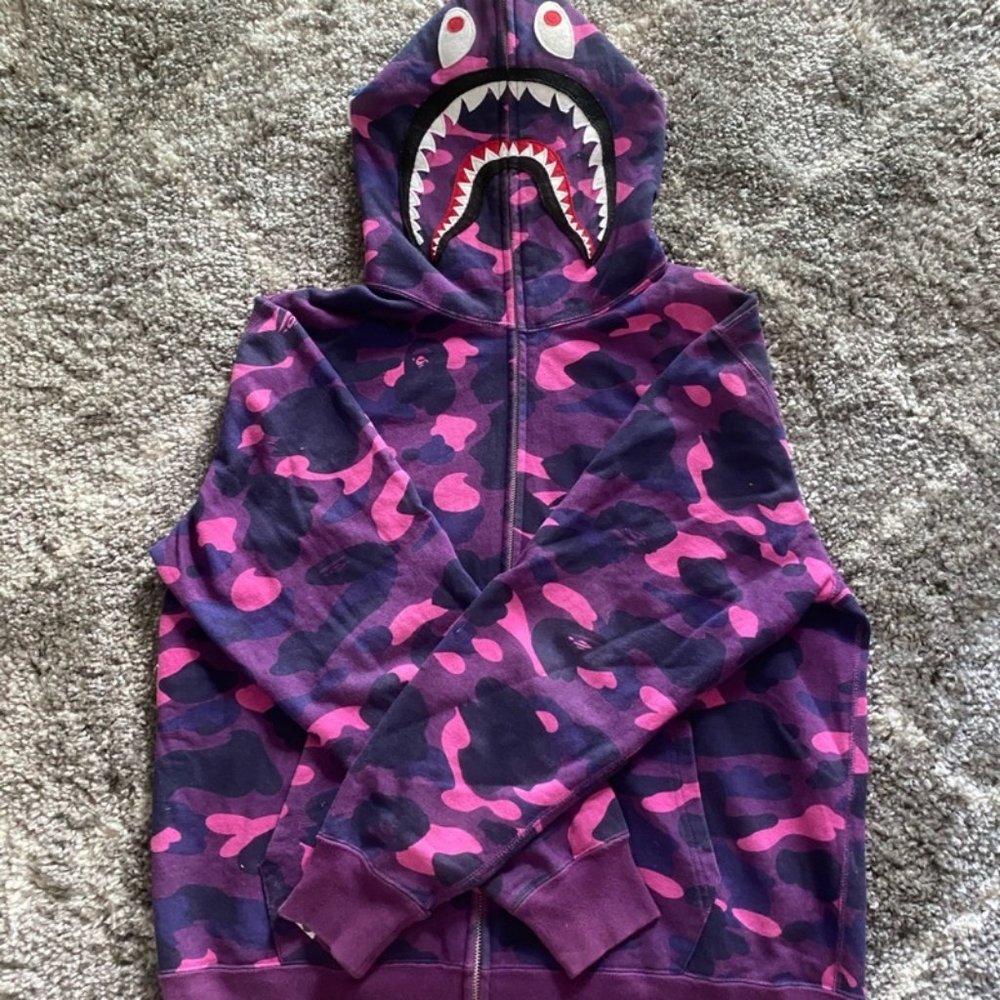 Purple Bape Hoodie Large